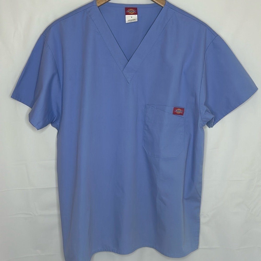 Dickies scrub top v neck for men size small medical uniform doctor nurse